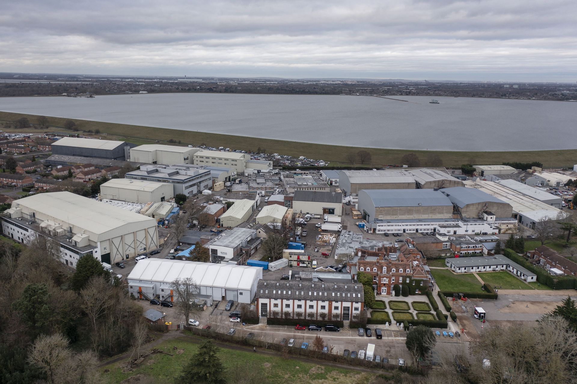 Aerial view of streaming giants Netflix UK studios at Shepperton Studios in Shepperton, England. (Photo by Chris Gorman/Getty Images)